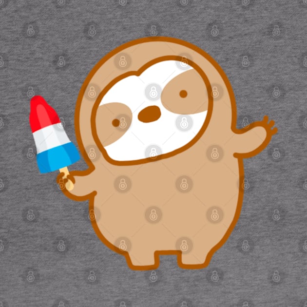 Patriotic Fourth of July Popsicle Sloth by theslothinme